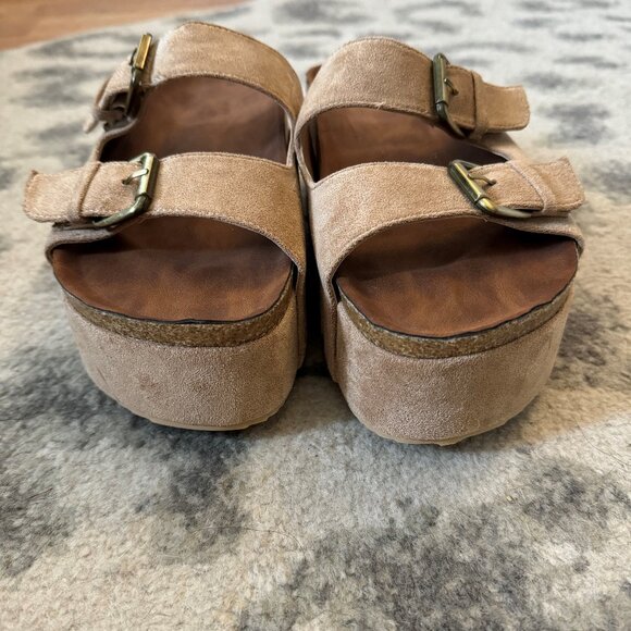 Platform Sandals with Double Buckle - Picture 3 of 4